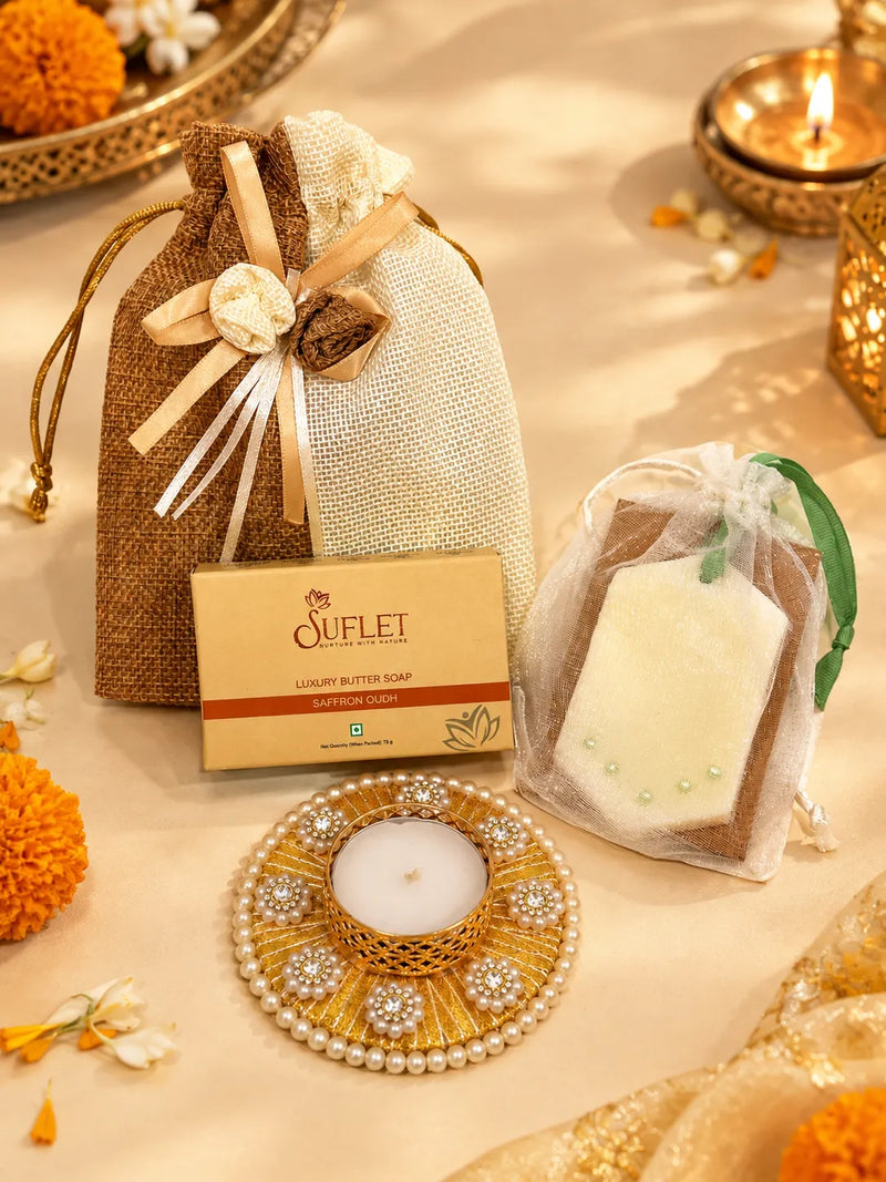 Shubh Aarambh Diwali Potli: A Saffron & Fragrance Gift at ₹500