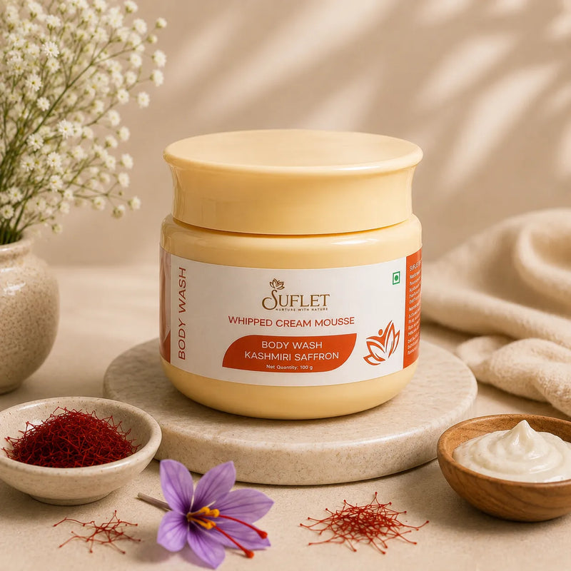 Whipped Cream Mousse Body Wash - Kashmiri Saffron