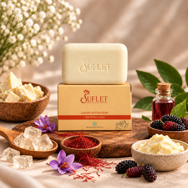 Suflet Luxury Butter Soap - Saffron Oudh